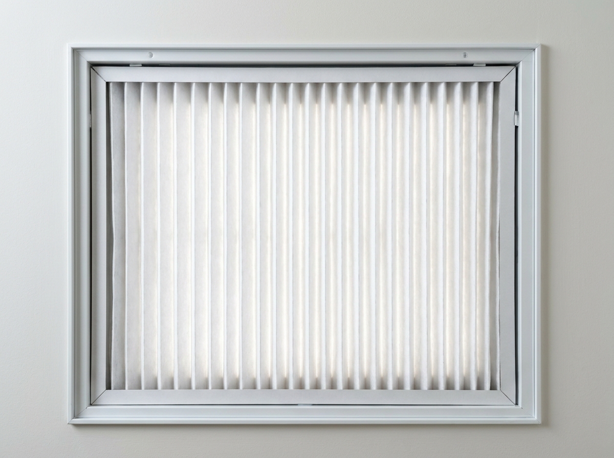 Fresh clean air filter after replacement